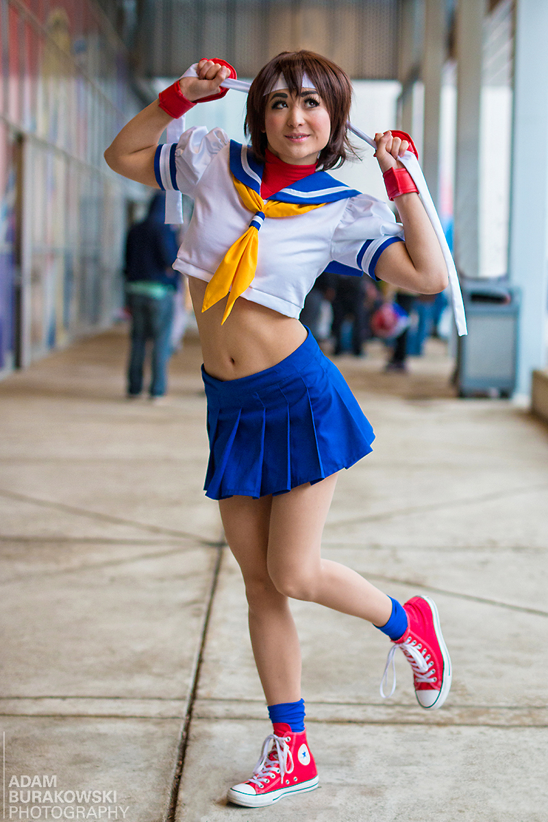 street cosplay Sakura fighter