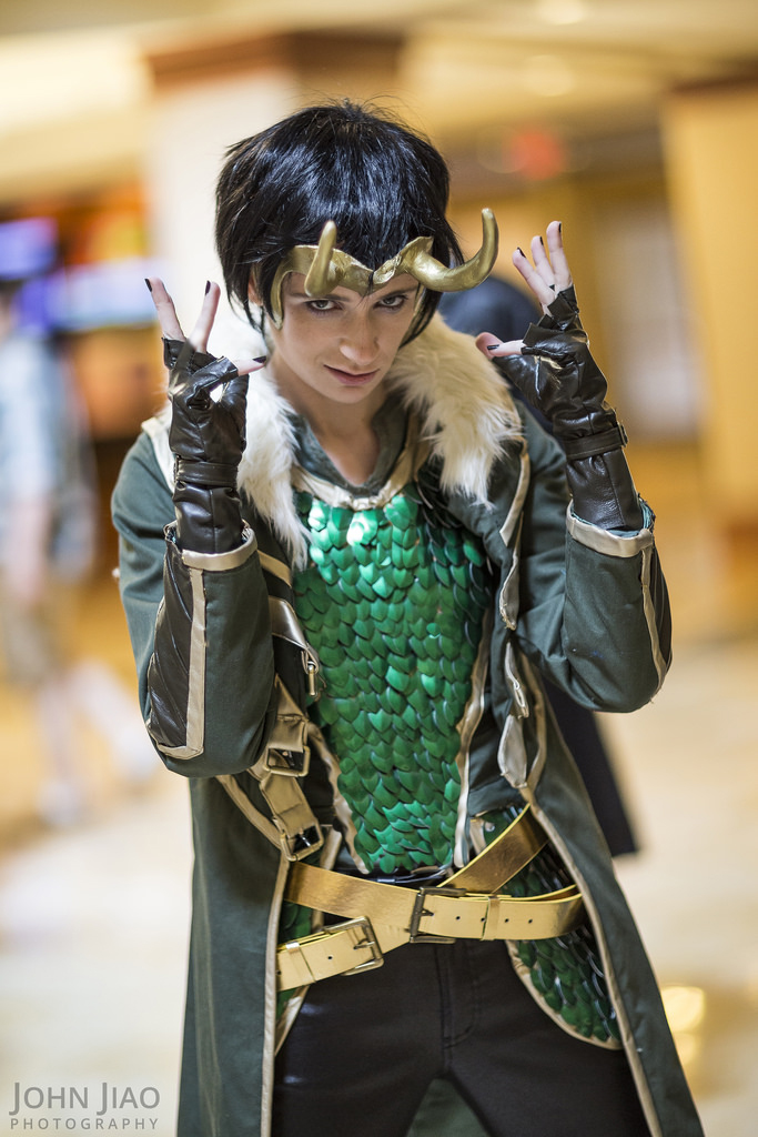 Photo of Lady Ava cosplaying Loki (Marvel Comics) .