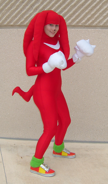 Knuckles the Echidna (Sonic the Hedgehog Series) cosplayed by Sonic.