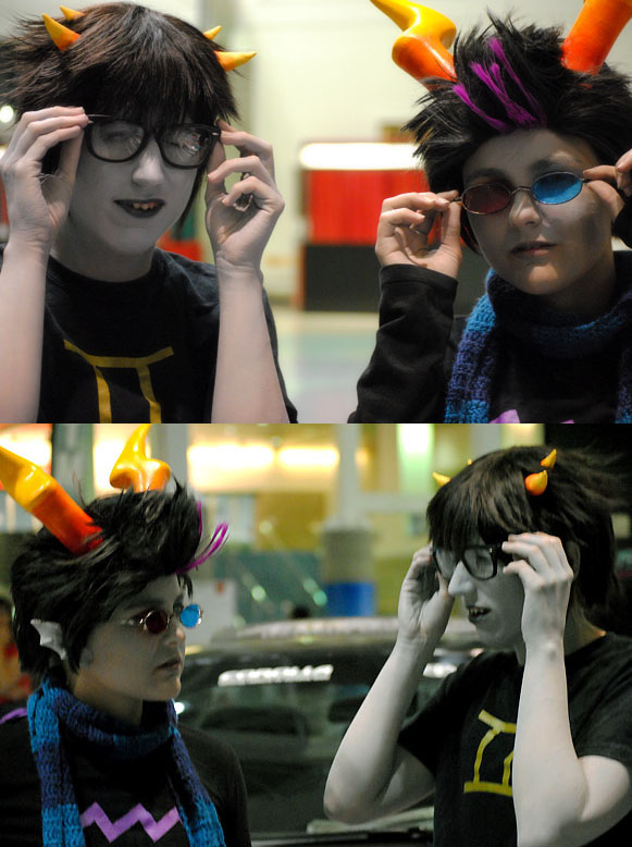 Photo of Ellome cosplaying Sollux Captor (MS Paint Adventures / Homestuck) ...