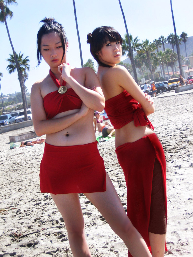 korra cosplay beach