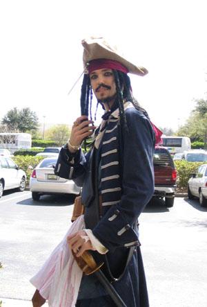 Jack Sparrow from Pirates of the Caribbean (Worn by Brian)
