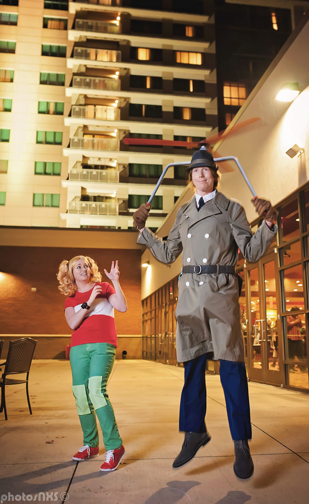 My friend DontTouchMyMilk is Penny and I am Inspector Gadget! 