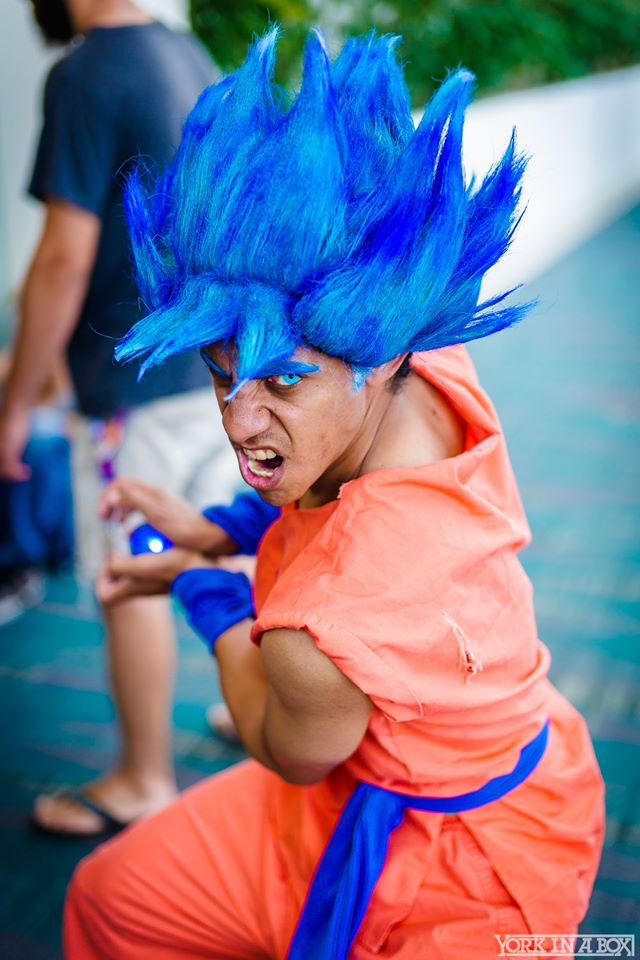 Hilarious Dragon Ball Cosplay Taps into Super Saiyan Blue Goku on