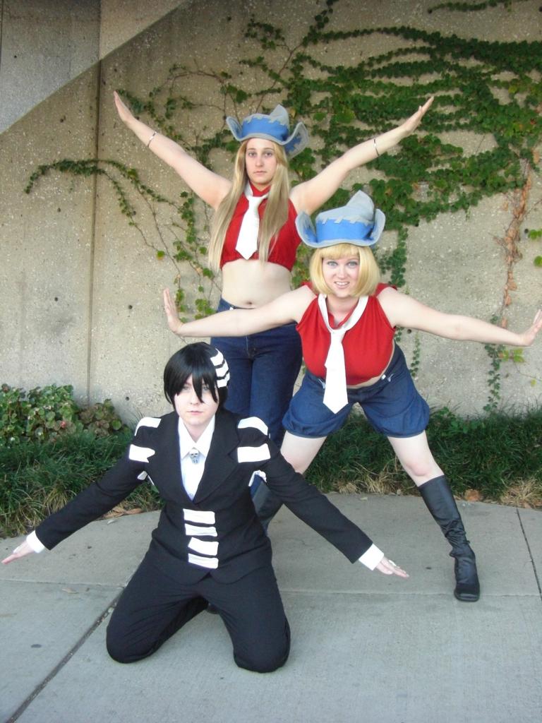 soul eater death the kid liz and patty cosplay