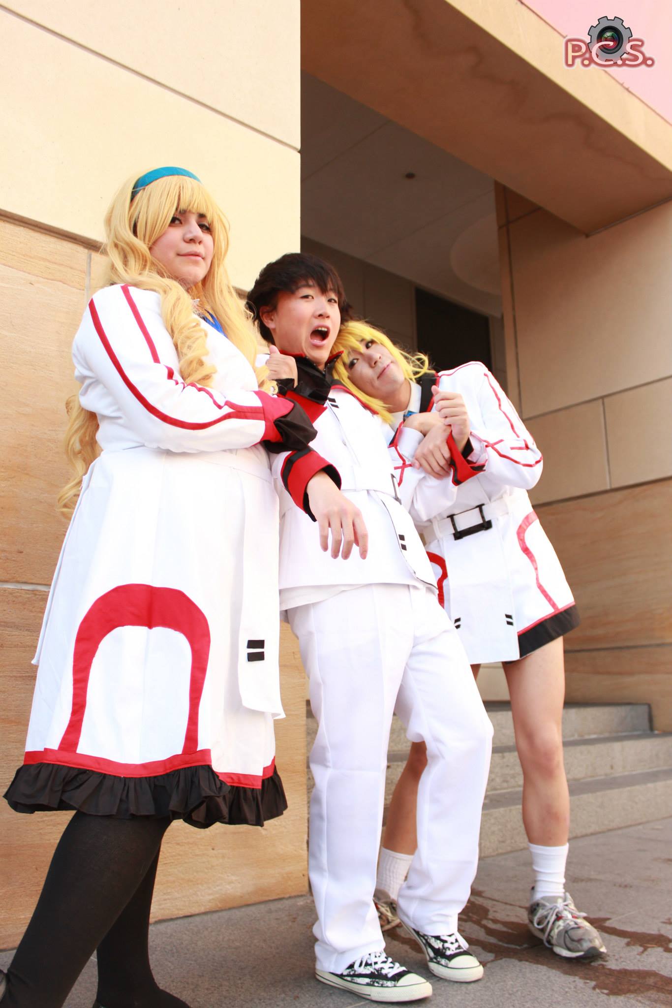 The cosplay of the uniform of Charlotte in Infinite Stratos